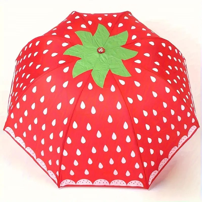 parapluie fraise rouge